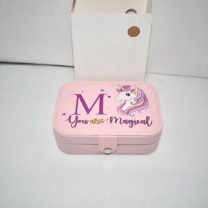 Parima Unicorn Jewelry Box – Letter M Initial – Travel Jewelry Organizer– NWT Br
